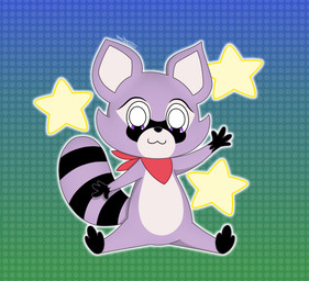 3_toes 4_fingers anthro black_eyebrows black_feet black_hands black_nose black_stripes cheek_tuft closed_smile eyebrows facial_tuft feet fingers fur gradient_background grey_body grey_fur grey_tail kerchief looking_down male markings mouth_closed multicolored_body multicolored_fur neckerchief neckwear outline purple_eyes red_kerchief red_neckerchief semi-anthro simple_background sitting smile solo star_(shape) striped_markings striped_tail stripes tail tail_markings toes tuft two_tone_tail white_inner_ear white_outline lunakittyfox indigo_park rambley_raccoon mammal procyonid raccoon 2024 cel_shading colored digital_drawing_(artwork) digital_media_(artwork) english_description full-length_portrait portrait shaded signature