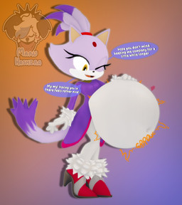 ambiguous_gender ambiguous_prey anthro clothed clothing dialogue female female_pred gradient_background heart_symbol one_eye_closed onomatopoeia rumbling_stomach simple_background solo sound_effects speech_bubble standing text vore wink nachohashira sega sonic_the_hedgehog_(series) blaze_the_cat domestic_cat felid feline felis mammal 2025 3d_(artwork) digital_media_(artwork) english_text hi_res watermark
