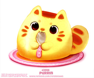 ambiguous_gender brown_eyes cutlery fangs feral flan food humor kitchen_utensils plate pun simple_background solo spoon teeth text tools visual_pun white_background piper_thibodeau domestic_cat felid feline felis food_creature mammal digital_media_(artwork) digital_painting_(artwork) painting_(artwork) url