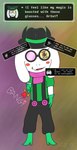 attire bubble clothing costume dialogue male mobster text devluca17 deltarune undertale_(series) ralsei spamton_g._spamton bovid caprine goat mammal digital_media_(artwork) english_text hi_res ibispaint_(artwork)