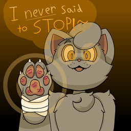 anthro chest_tuft claws dialogue feet foot_fetish foot_focus fur glowing glowing_eyes grey_body grey_fur heart_symbol hypnosis hypnotic_eyes hypnotizing_viewer kiss_mark kiss_mark_on_foot looking_at_viewer male mind_control orange_eyes pawpads paws ringed_eyes solo talking_to_viewer teasing teasing_viewer text toe_claws tuft hypnocatto citrine_(hypnocatto) domestic_cat felid feline felis mammal 1:1 2026 colored english_text hi_res