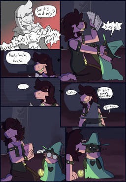 dialogue duo embarrassed female kissing kissing_cheek male text twopartpersons_(artist) deltarune undertale_(series) ralsei susie_(deltarune) bovid caprine darkner goat mammal scalie 2018 comic english_text hi_res