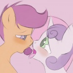 blush bodily_fluids drooling duo female female/female feral food food_fetish food_play fruit hair horn kissing open_mouth oral plant plum_(fruit) purple_eyes purple_hair saliva tongue tongue_out young young_feral kryptchild friendship_is_magic hasbro my_little_pony mythology scootaloo_(mlp) sweetie_belle_(mlp) equid equine horse mammal mythological_creature mythological_equine pony unicorn 1:1 2012