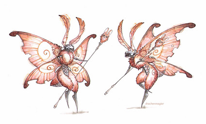ambiguous_gender anthro chest_tuft fur nude simple_background solo staff tuft white_background wings drachenmagier arthropod bunny_moth insect lepidopteran moth 2015 multiple_images traditional_media_(artwork)