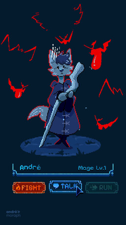 anthro bodily_fluids cheek_tuft clothing facial_tuft gameplay_mechanics group hair holidays inner_ear_fluff looking_at_viewer magic_staff magic_user magician_robe male music options rpg_dungeon scared scary shaking simple_background sweat text tuft andre_moraph sound_warning halloween mythology andre_moraph_(character) canid canine canis mammal mythological_canine mythological_creature werecanid werecanine werecreature werewolf wolf 2025 2d_animation 9:16 animated digital_drawing_(artwork) digital_media_(artwork) full-length_portrait hi_res high_framerate loop motion_tweening pixel_(artwork) pixel_animation portrait short_playtime signature sound webm widescreen