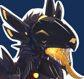 ambiguous_gender cybernetics machine mouth_shot open_mouth solo sticker teasing visor kastawey tenebrae android cyborg protogen robot alpha_channel