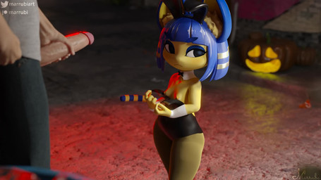 annoyed anthro anthro_focus bangs big_penis blue_ears blue_eyebrows blue_hair bob_cut breasts bunny_costume clothed clothing costume detailed_background duo eyebrows female female_focus female_on_human flashing fur genitals hair halloween_costume holidays human_on_anthro inner_ear_fluff interspecies larger_human larger_male legwear leotard long_penis looking_at_another looking_at_genitalia looking_at_partner looking_at_penis looking_away male male/female male_on_anthro markings masturbation nipples outside pantyhose patreon_logo penile penile_masturbation penis presenting presenting_breasts public public_masturbation public_nudity size_difference small_breasts smaller_anthro smaller_female solo_focus street striped_markings striped_tail stripes tail tail_markings text tuft twitter_logo yellow_body yellow_fur yellow_inner_ear yellow_inner_ear_fluff marrubi_(artist) zy0n7_(modeler) animal_crossing halloween nintendo patreon twitter ankha_(animal_crossing) domestic_cat felid feline felis human mammal 16:9 2021 3d_(artwork) 3d_animation animated blender_(artwork) digital_media_(artwork) hi_res no_sound short_playtime video widescreen