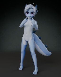 andromorph anthro genitals gesture hand_gesture intersex middle_finger nipples nude nude_anthro solo vulva young caylenthedeer mythology ren_itsuki dragon mythological_creature mythological_scalie scalie 3d_(artwork) 4:5 absurd_res digital_media_(artwork) hi_res