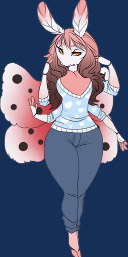 amber_eyes antennae_(anatomy) anthro brown_hair clothed clothing female hair long_hair looking_at_viewer multi_arm multi_limb simple_background solo transparent_background vashaa nora_ward arthropod insect lepidopteran moth alpha_channel hi_res