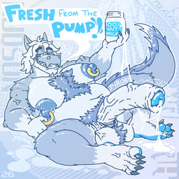 animal_genitalia anthro areola armpit_hair ball_tuft balls beard big_balls big_muscles big_nipples big_pecs big_penis blue_body blue_eyes blue_nipples bodily_fluids body_hair bottle chest_hair claws container cum dialogue dripping erection facial_hair feet foreskin fur genital_fluids genitals glans grey_body hair hairy happy_trail horn huge_nipples huge_penis humanoid_genitalia humanoid_penis hyper hyper_genitalia hyper_penis jewelry lactating leaking looking_at_viewer male male_anthro male_lactation milk moobs musclegut muscular muscular_anthro muscular_male navel nipple_piercing nipple_ring nipples nude overweight overweight_anthro overweight_male partially_retracted_foreskin pecs penis piercing precum pubes ring ring_(jewelry) ring_piercing simple_background smile solo sound_effects speech_bubble tail teeth text throbbing toes tuft vein veiny_penis white_body white_genitals white_hair naudiz_(artist) mythology dragon furred_dragon furred_scalie mammal mythological_creature mythological_scalie scalie 1:1 digital_drawing_(artwork) digital_media_(artwork) english_text