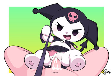 bestiality bodily_fluids bottomwear chibi clothing clothing_aside cowgirl_position cum cum_in_vagina cum_inside cum_while_penetrated dominant dominant_female duo ejaculation female female_on_human feral first_person_view from_front_position genital_fluids genitals human_on_feral human_pov humanoid_genitalia humanoid_penis interspecies leash leash_pull male male/female male_on_feral on_bottom on_top panties panties_aside penetration penis sex skirt spade_tail submissive submissive_male submissive_pov tail underwear underwear_aside vaginal vaginal_penetration vulva thataveragedude onegai_my_melody sanrio kuromi demon human lagomorph leporid mammal rabbit hi_res