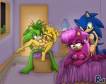 anthro big_breasts blue_body blue_fur breasts detailed_background doggystyle feet female from_behind_position fur green_body green_fur group group_sex humanoid_feet inside male male/female nude pink_body pink_fur plantigrade royalty sex sitting soles toes yellow_body yellow_fur raianonzika sega sonic_the_hedgehog_(series) sonic_underground anita_the_hedgehog manic_the_hedgehog sonia_the_hedgehog sonic_the_hedgehog eulipotyphlan hedgehog mammal brother_(lore) brother_and_sister_(lore) incest_(lore) sibling_(lore) sister_(lore)