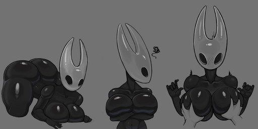 anthro ass_up base_one_layout bent_over big_breasts big_butt black_body black_eyes blush breast_grab breasts butt crossed_arms disembodied_hand featureless_breasts female glistening glistening_body hand_on_breast holding_breast hollow_eyes huge_breasts huge_butt huge_hips huge_thighs looking_aside mouthless navel non-mammal_breasts nude one_row_layout simple_background solo_focus thick_thighs three_frame_image three_frame_sequence wide_hips algooriginal hollow_knight_(franchise) team_cherry hornet_(hollow_knight) arthropod insect digital_media_(artwork) hi_res sequence