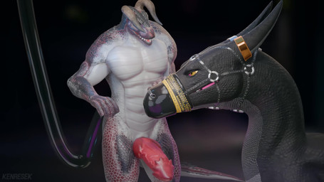 anthro biohazard_symbol black_body black_scales blurred_background clothing duo feces feces_in_mouth feces_in_tube feeding_tube feral forced genitals gold_ring grey_body grey_scales hazard_symbol holding_tube horn latex latex_clothing latex_mask leather leather_strap looking_at_another looking_at_partner male male/male mask medical_instrument misleading_thumbnail muscular orange_eyes penis pointy_ears questionable_consent red_body red_mouth red_penis red_scales scales scatplay scientific_instrument sharp_teeth silver_ring simple_background spiked_penis spikes spikes_(anatomy) straps swallowing_feces symbol tail tape teeth tongue tube_feeding tube_in_mouth yellow_eyes kenresek mythology dinosaur dragon mythological_creature mythological_scalie prehistoric_species reptile scalie 16:9 3d_(artwork) 3d_animation 4k absurd_res animated digital_media_(artwork) hi_res long_playtime sound video widescreen