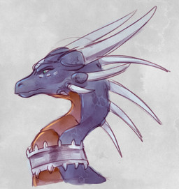 black_body blue_eyes female feral horn jewelry markings necklace scales solo spikes white_markings wanderertamplior activision european_mythology mythology spyro_the_dragon the_legend_of_spyro cynder dragon mythological_creature mythological_scalie scalie western_dragon colored digital_drawing_(artwork) digital_media_(artwork) hi_res portrait shaded sketch