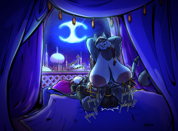 anthro areola balls bed big_breasts big_penis breasts duo fangs female furniture genitals gynomorph huge_breasts intersex male male/female mommy_kink moon paws penetration penis piercing tail teeth vaginal vaginal_penetration vein veiny_balls atrolux conditional_dnp sarma_ombrelune zephyr_(tyunre) bird_dog canid canine canis cocker_spaniel domestic_dog felid feline hunting_dog lynx mammal spaniel 2025 incest_(lore) mother_(lore) mother_and_child_(lore) mother_and_son_(lore) parent_(lore) parent_and_child_(lore) parent_and_son_(lore) son_(lore)