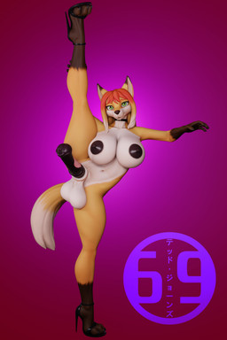 animal_genitalia animal_penis anthro areola balls big_balls big_breasts big_penis biped breasts brown_areola brown_nipples brown_penis butt clothing equine_genitalia equine_penis erection flared_penis footwear footwear_only fur genitals glistening glistening_areola glistening_genitalia glistening_nipples glistening_penis green_eyes gynomorph hair high_heels high_heels_only huge_penis intersex long_hair looking_at_viewer medial_ring mismatched_genitalia mostly_nude multicolored_body multicolored_fur navel nipples nude orange_body orange_fur paws penis raised_leg shoes solo standing tail tail_down text vein veiny_penis white_balls white_breasts ted_jones_(artist) marti_dumont canid canine fox mammal 2024 2:3 3d_(artwork) absurd_res digital_media_(artwork) hi_res japanese_text herm_(lore)
