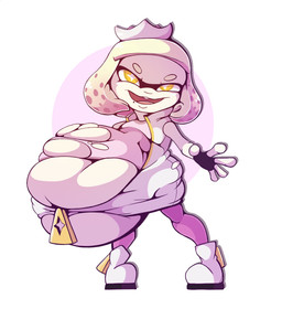 after_vore belly big_belly duo female female_pred huge_belly overweight simple_background vore white_background yellow_eyes malachi21148 nintendo splatoon pearl_(splatoon) aquatic cephalopod humanoid inkling mollusk 2019 hi_res