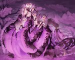 black_clothing black_gloves black_handwear blush bottomwear bra breasts claws clothing cloud female gloves hair handwear hug loincloth long_hair membrane_(anatomy) membranous_wings multi_body open_mouth outside plant purple_body purple_scales scales serpentine smile solo split_form tail tree underwear white_hair wings ekrea_jan european_mythology greek_mythology mythology humanoid hydra reptile scalie snake 2023 absurd_res digital_media_(artwork) hi_res huge_filesize
