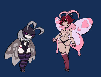 alternative_fashion antennae_(anatomy) anthro breasts clothed clothing female goth jewelry legwear mouthless necklace nipples non-mammal_breasts non-mammal_nipples panties pattern_clothing pattern_legwear simple_background solo stockings striped_clothing striped_legwear stripes topless transparent_background tuft underwear wings pixelhat goth_moth thot_moth arthropod insect lepidopteran moth alpha_channel hi_res