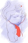 anthro asian_clothing belly clothing east_asian_clothing fundoshi heart_symbol humanoid_hands japanese_clothing kemono male moobs navel one_eye_closed overweight overweight_anthro overweight_male simple_background solo tongue tongue_out underwear wink armadirou domestic_cat felid feline felis mammal 2020 hi_res