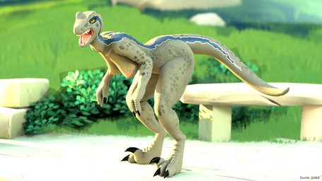 anthro anthrofied breasts claws female grass leaning leaning_forward looking_at_viewer nipples non-mammal_breasts non-mammal_nipples nude open_mouth outside plant public public_nudity sickle_claw solo tail toe_claws scoota furromantic_(modeler) jurassic_park jurassic_world universal_studios blue_(jurassic_world) dinosaur dromaeosaurid prehistoric_species reptile saurischian scalie theropod velociraptor 16:9 3d_(artwork) absurd_res digital_media_(artwork) hi_res widescreen