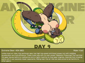 5_fingers 5_toes accessory anthro areola arm_tuft banana bent_legs big_breasts blue_clothing breasts brown_body brown_fur brown_hair clitoris clothed clothing extreme_gear eyewear feet female fingerless_gloves fingers food footwear foreskin fruit fur fur_tuft genitals gloves goggles hair handwear happy headband hovercraft leg_tuft leggings legwear looking_at_viewer looking_up lying markings monotone_body monotone_fur mostly_nude multicolored_body navel nipples nude on_back one_eye_closed open_mouth partially_clothed penis plant pose prehensile_feet presenting retracted_foreskin simple_background smile socks solo spread_legs spreading tail tail_markings tan_body teeth text thick_thighs toeless_footwear toeless_socks toes tuft upside_down vehicle vulva yellow_background annaengine inktober kaoi_(kareca) haplorhine mammal monkey primate 2025 4:3 digital_media_(artwork) english_text hi_res