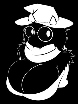 anthro big_breasts black_background breasts clothed clothing crossgender eyewear female female_anthro fur glasses hat headgear headwear huge_breasts long_ears mtf_crossgender scarf simple_background solo limebreaker deltarune undertale_(series) ralsei bovid caprine darkner goat mammal 2018 3:4 hi_res monochrome