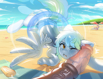 beach big_penis blue_body blue_hair bodily_fluids clothing cutie_mark falling feral genital_focus genitals green_hair hair horn male one_eye_closed penis sand solo sweat swim_ring swimwear tail wings yellow_eyes kellch friendship_is_magic hasbro my_little_pony mythology fan_character siriusnavigator twilight_sparkle_(mlp) equid equine horse mammal mythological_creature mythological_equine pegasus pony unicorn absurd_res digital_media_(artwork) hi_res
