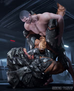 anal anal_penetration anus backsack balls blue_eyes butt buzz_cut duo eye_contact genitals grey_body hands_on_legs hands_on_thighs human_penetrating humanoid_genitalia humanoid_penis inside interspecies larger_male larger_penetrated looking_at_another male male/male male_on_human male_penetrated male_penetrating male_penetrating_male multiple_angles muscular muscular_male nipples nude penetration penile penile_penetration penis penis_in_ass perineum piledriver_position pupils scales sex short_tail size_difference slit_pupils smaller_human smaller_male swinging_penis tail tan_body tan_scales xenophilia rooking bioware electronic_arts mass_effect commander_shepard grunt_(mass_effect) alien human krogan mammal 3d_(artwork) 3d_animation animated digital_media_(artwork) hi_res loop no_sound short_playtime webm