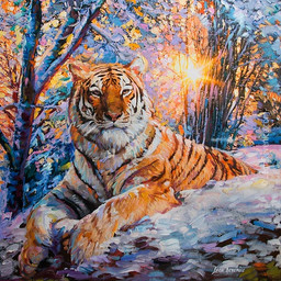 ambiguous_gender feral fur orange_body orange_fur plant snow solo sun tree leon_devenice felid mammal pantherine tiger 1:1 oil_painting_(artwork) painting_(artwork) traditional_media_(artwork) traditional_painting_(artwork)