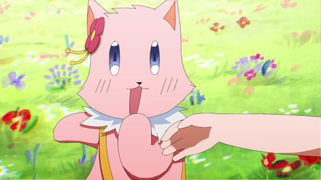 animated_background animated_transition anime_style anthro arm_grab beckoning blue_eyes detailed_background duo flower fur gesture hand_holding headpiece lens_flare mailbag male offscreen_character offscreen_human pink_body pink_fur plant reaching_towards_another transition white_body white_fur wattetete amagi_brilliant_park tirami canid canine canis domestic_dog mammal pomeranian spitz 16:9 2d_animation animated digital_media_(artwork) frame_by_frame hi_res no_sound shaded short_playtime widescreen