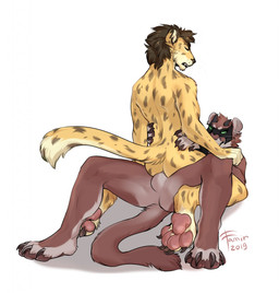 anal anal_penetration anthro anthro_on_anthro anthro_penetrated anthro_penetrating anthro_penetrating_anthro balls barely_visible_genitalia barely_visible_penis black_nose brown_body brown_fur brown_hair cheek_tuft duo eyes_closed facial_tuft fur genitals glistening glistening_pawpads green_eyes grey_balls grey_body grey_fur hair head_tuft hip_grab looking_at_another looking_at_partner lying male male/male male_penetrated male_penetrating male_penetrating_male markings mask nude on_back pawpads penetration penis red_pawpads sex simple_background spots spotted_arms spotted_back spotted_body spotted_fur spotted_legs three-quarter_view tuft white_background yellow_body yellow_fur famir felid mammal 2019 dated hi_res signature