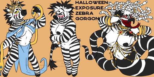 anthro blush breasts female jewelry solo stripes transformation kentrl-z equid equine hybrid mammal reptile scalie snake zebra absurd_res hi_res