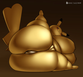 big_breasts blush breasts busty_feral butt female feral genitals huge_breasts hyper hyper_breasts nipples obese obese_feral object_in_ass overweight overweight_feral penetration pokeball pokeball_insertion pokemorph solo vulva yellow_body toonyjuice nintendo pokemon generation_1_pokemon pikachu pokemon_(species) 2025 absurd_res hi_res signature