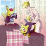 1:1 absurd_res ahegao ambiguous_penetration bestiality clothed clothed_feral clothing feral generation_1_pokemon group hi_res holowear_(pokemon) human human_on_feral interspecies looking_pleasured male male/male mammal nintendo nude_male penetration pikachu pokemon pokemon_(species) pokemon_unite pokephilia supervised_sex tapirclip trio volo_(pokemon)