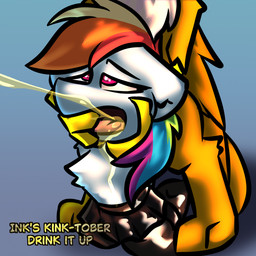 ambiguous_gender bdsm bodily_fluids bondage bottomwear bound clothing drinking drinking_urine female feral genital_fluids group latex latex_bottomwear latex_clothing latex_skirt legwear questionable_consent skirt thigh_highs trio urine urine_in_mouth watersports wings krano_network friendship_is_magic hasbro my_little_pony mythology gilda_(mlp) rainbow_dash_(mlp) avian equid equine gryphon horse mammal mythological_avian mythological_creature mythological_equine pegasus pony 1:1 hi_res