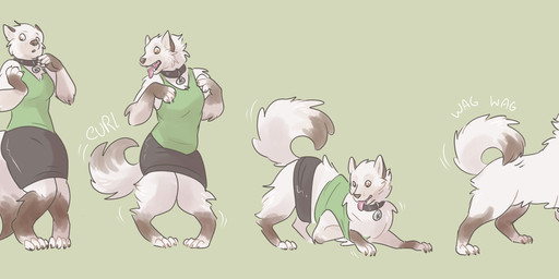 anthro anthro_to_feral black_bottomwear black_clothing black_skirt bottomwear clothing collar female feral four_frame_sequence green_background green_clothing green_shirt green_tank_top green_topwear motion_lines shirt simple_background skirt solo tail tail_motion tailwag tank_top text tongue tongue_out topwear transformation transformation_sequence hhazard kauko_(andrewneo) alaskan_malamute canid canine canis domestic_dog mammal nordic_sled_dog spitz wolf 2017 english_text hi_res sequence signature