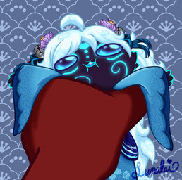 anthro asian_clothing bioluminescence buckteeth bulging_eyes clothed clothing duo east_asian_clothing female fur glowing hair japanese_clothing kimono larger_male male male/female open_mouth purple_body purple_fur simple_background size_difference smaller_female squish swirls teeth white_hair lunalaimoonglow lunalaimoonglow_(artist) mythology vtuber lunalai lagomorph leporid lumine mammal mythological_creature rabbit rodent 2d_animation animated colored digital_drawing_(artwork) digital_media_(artwork) frame_by_frame loop shaded signature