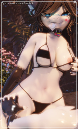 anthro band-aid bandage bell bell_collar black_body black_fur black_hair black_nails blue_eyes clothing collar colored_nails condom condom_in_mouth duo faceless_character faceless_male female flashing fur hair lake male male/female mouth_hold nails object_in_mouth on_top sexual_barrier_device smug swimwear text wet wet_body white_body white_fur envivr aquatic fish shark 3d_(artwork) absurd_res blender_(artwork) blender_cycles_(artwork) digital_media_(artwork) hi_res url