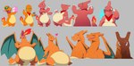 2016 3_fingers 3_toes ambiguous_gender basic_sequence belly big_belly charizard charmander charmeleon dumbbell evolution_(transformation) eyewear feet feral fingers fire flaming_tail generation_1_pokemon glasses group hi_res hyenahyena looking_at_muscles looking_at_viewer muscular nintendo obese obese_feral open_mouth overweight overweight_feral pokemon pokemon_(species) sequence simple_background sitting standing tail toes transformation transformation_sequence weights wings