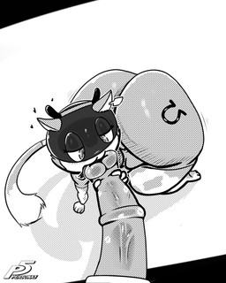 animal_print anthro bent_over cow_print ear_piercing ear_tag fake_horns feral genitals handjob heart_symbol horseshoe_tattoo kiss_mark kissing making_out male male/male penile penis penis_kissing piercing sex shortstack shortstack_male simple_background slurping anonymous_artist atlus megami_tensei persona_(series) persona_5 sega morgana_(persona) domestic_cat equid equine felid feline felis horse mammal tuxedo_cat absurd_res hi_res sketch