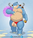 2020 anthro anthrofied balls barazoku belly big_balls big_penis blastoise blue_body brown_eyes cannon clothing clothing_aside floatie foreskin full-length_portrait generation_1_pokemon genitals glans hi_res holding_object humanoid_genitalia humanoid_penis inflatable inner_tube long_foreskin looking_at_viewer lovkuma male moobs musclegut muscular navel nintendo nipples non-mammal_balls non-mammal_foreskin non-mammal_nipples overweight overweight_anthro overweight_male penis penis_poking_out pokemon pokemon_(species) pokemorph portrait ranged_weapon reptile sand scalie shell shoulder_cannon solo speedo sunscreen swimwear swimwear_aside tortoise turtle unretracted_foreskin walking watermark weapon