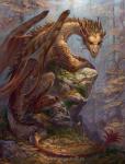 brown_eyes brown_hair day detailed_background dragon duo elf feral grass gugu-troll hair humanoid membrane_(anatomy) membranous_wings mythological_creature mythological_scalie mythology outside plant rock scales scalie solo_focus tail wings
