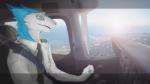 aircraft airplane anthro cockpit fur inside_airplane male pilot smile solo vehicle white_body white_fur pejeverdo blusky halley sergal 2018 absurd_res digital_media_(artwork) hi_res