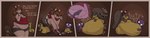 after_vore belly big_belly big_butt butt digestion female female_prey group huge_belly inside oral_vore overweight purple_body same_size_vore sharp_teeth teeth text trio vore yellow_body maniacalfork nintendo pokemon may_(pokemon) generation_3_pokemon human humanoid mammal mawile pokemon_(species) sableye 2023 hi_res