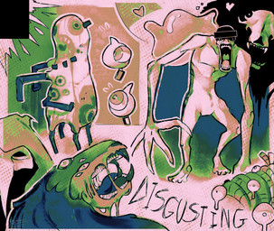 1_eye 4_fingers 4_toes ambiguous_gender anterior_nasal_aperture anthro beak big_eyes blue_tongue bodily_fluids bone censored_eyes concrete constricted_pupils crying disgust emanata exposed_bone exposed_skull fangs featureless_chest featureless_crotch feet feral fingers flying_sweatdrops front_view glistening_goo goo-connected_lips graffiti green_eyes green_teeth group heart_reaction heart_symbol hood light looking_at_another mane metal multi_eye open_mouth pupils quadruped scp-001 sculpture side_view skull skull_head small_pupils statue sun sunlight sweat sweatdrop tears teeth text toes tongue uvula wheel wheel_feet zvarricopter scp_foundation scp-049 scp-066 scp-096 scp-131-a scp-131-b scp-1471-a scp-173 scp-682 scp-999 avian bird canid canine eye_creature fabric_creature goo_creature humanoid lizard malo mammal monster monstrous_humanoid reptile scalie scp-131 2025 censored color_contrast colored dated english_description english_text full-length_portrait halftone headshot_portrait hi_res portrait restricted_palette signature