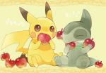 apple axew cute eating feral food fruit japanese japanese_text mammal moka mouse nintendo pikachu pokémon rodent sitting text video_games
Rating: Safe
Score: 4
User: Luminocity
Date: April 20, 2014