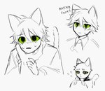 alternate_species anthro arm_grab bangs bodily_fluids cape clothing crying disembodied_hand duo eyebrows faceless_character frown fur fuzzy glistening glistening_eyes green_eyes hair hat head_grab head_in_hand head_on_hand headgear headwear holding_clothing holding_hat holding_headgear holding_headwear holding_object makeup male mascara offscreen_character open_mouth running_makeup sad shirt short_hair simple_background solo_focus sweat sweatdrop tail tears topwear touching_arm touching_wrist white_background wrist_grab clichewwan dreamworks puss_in_boots_(franchise) puss_in_boots_(dreamworks) animal_humanoid cat_humanoid domestic_cat felid felid_humanoid feline feline_humanoid felis humanoid mammal mammal_humanoid monochrome multiple_images sketch