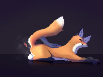 anal anthro anthro_on_feral anthro_rimming_feral backsack balls bestiality bodily_fluids disembodied_hand disembodied_tongue duo feral feral_rimmed fluffy fluffy_tail fur fur_tuft genitals looking_back lying male musk musky_balls musky_butt neck_tuft on_front oral orange_body orange_fur paws petting reflection reflective_floor rimming saliva saliva_on_tongue saliva_string sex side_view simple_background smile solo_focus tail tongue tuft whiskers white_body white_fur barn-owl_(artist) canid canine fox mammal red_fox true_fox absurd_res hi_res trans_(lore) trans_woman_(lore)
